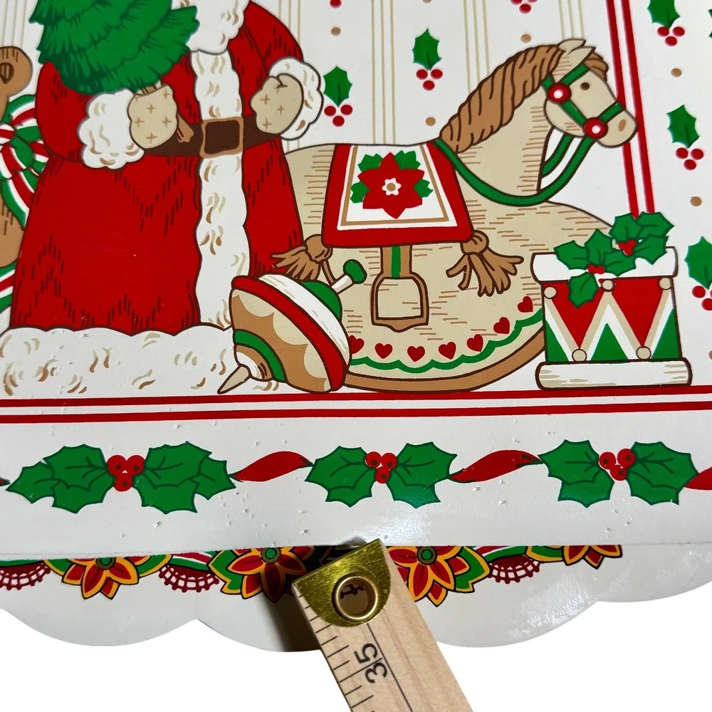 Placemats Vintage‎ 6 Holiday Themed Retro Scarecrow Santa Thanksgiving Christmas